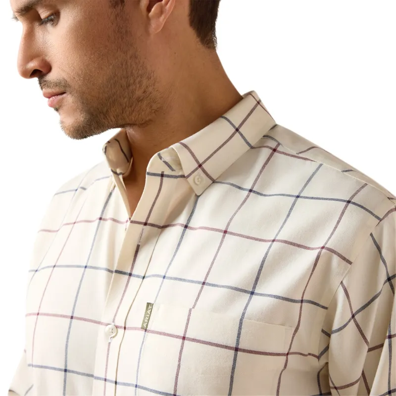 Ariat Clement Mens Shirt - Antique White Plaid-2
