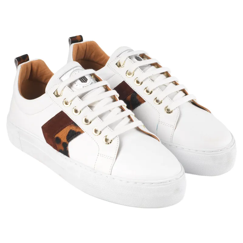 Fairfax and Favor Alexandra Platform Trainers - Port/Leopard Haircalf-1