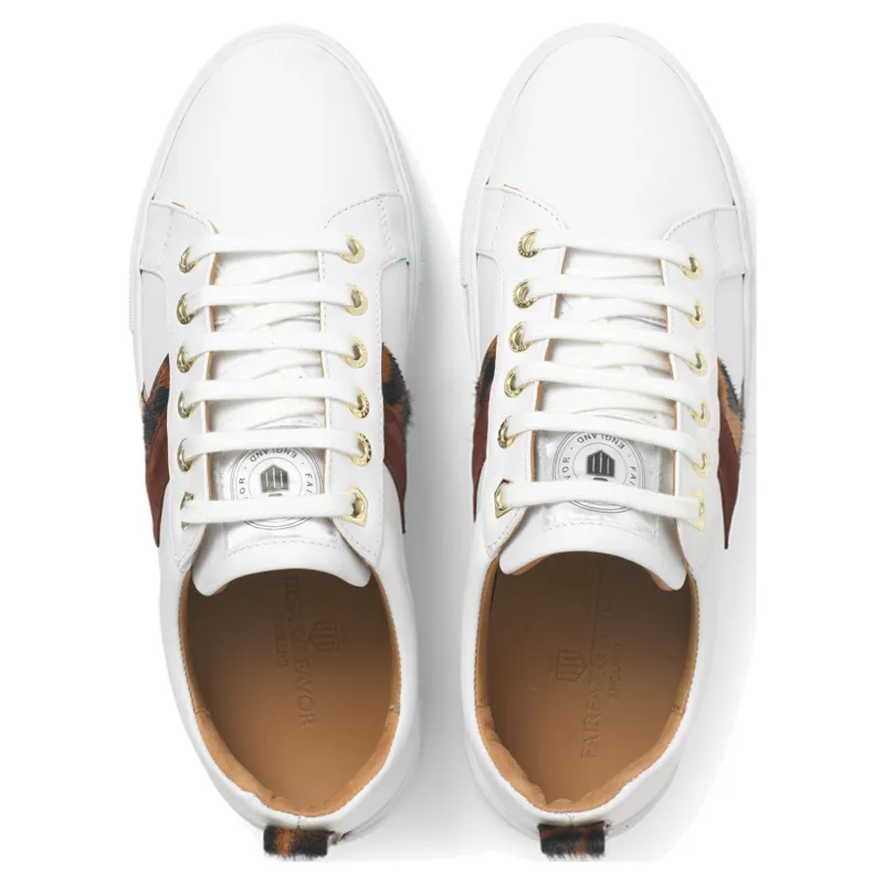 Fairfax and Favor Alexandra Platform Trainers - Port/Leopard Haircalf-3