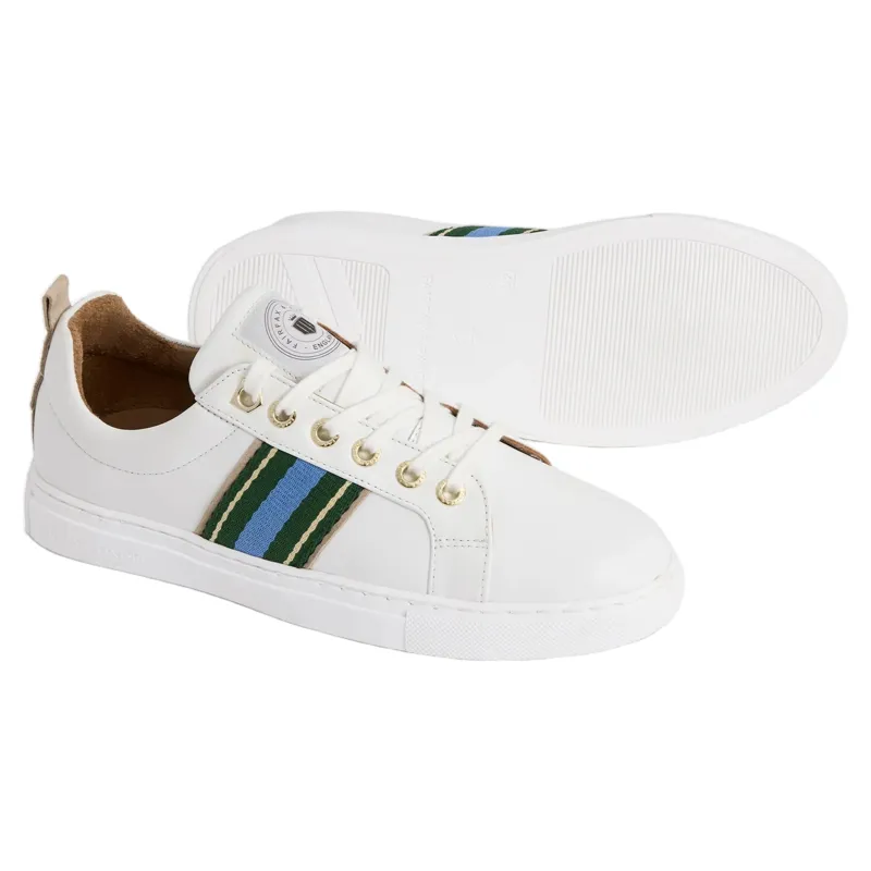 Fairfax and Favor Boston Trainers - Clover Green/Sky Blue/White