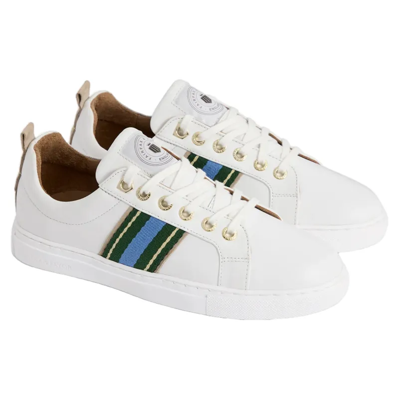 Fairfax and Favor Boston Trainers - Clover Green/Sky Blue/White-2