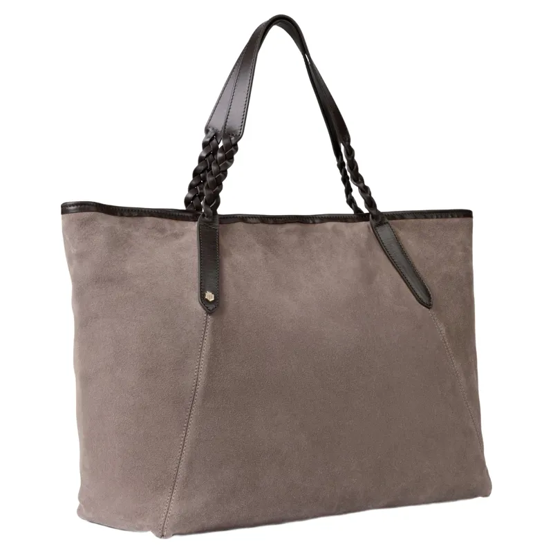 Fairfax and Favor Burford Tote Bag - Deep Taupe Suede-2