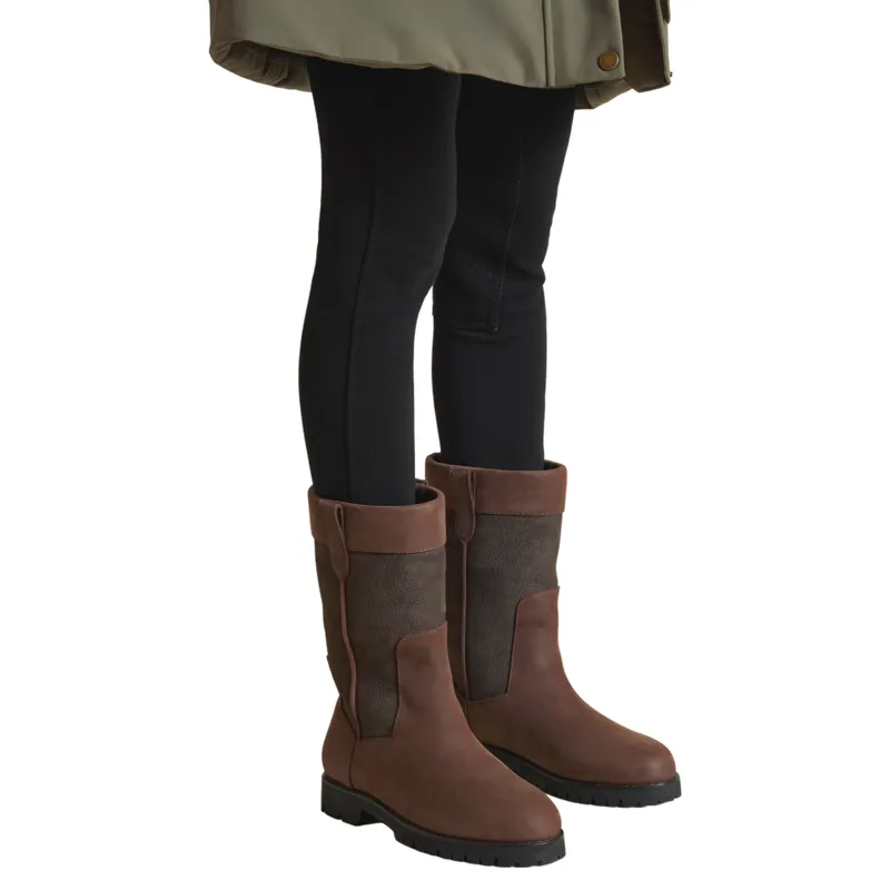 Fairfax and Favor Burghley Womens Mid Calf Leather Boots - Mahogany-1
