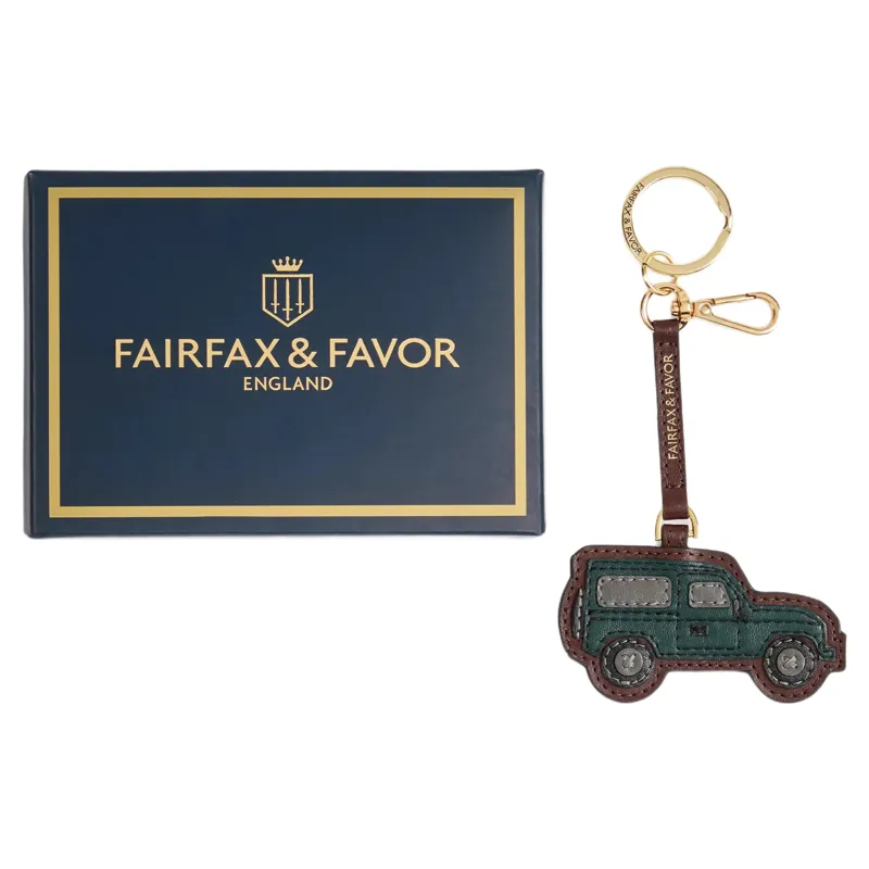 Fairfax and Favor Leather Car Key Ring - Port-1