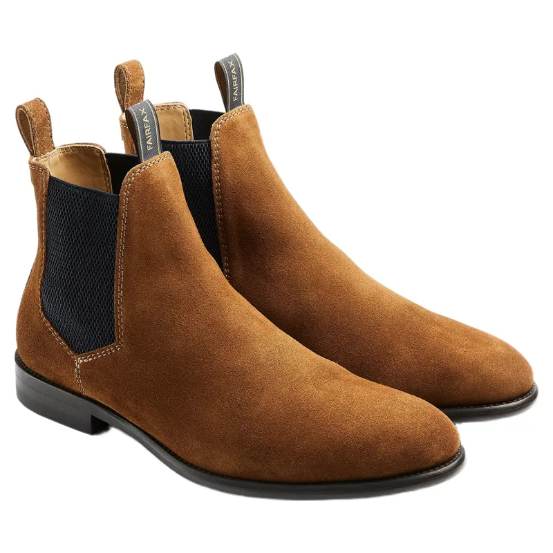Fairfax and Favor Chelsea Mens Boots - Cognac Suede