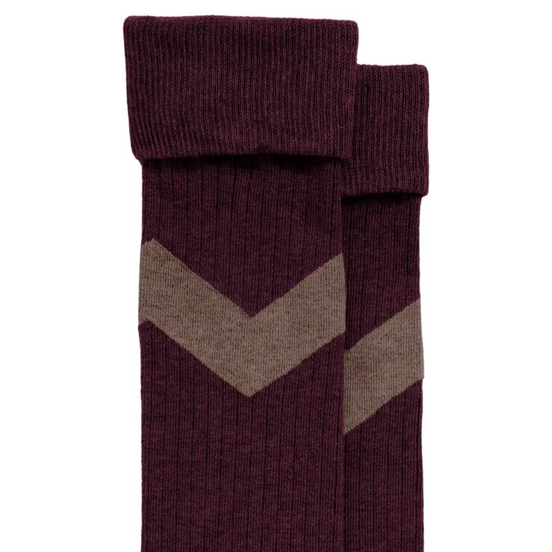Fairfax and Favor Chevron Womens Knee High Socks - Port-1