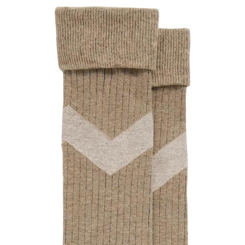 Fairfax and Favor Chevron Womens Knee High Socks - Sand-1