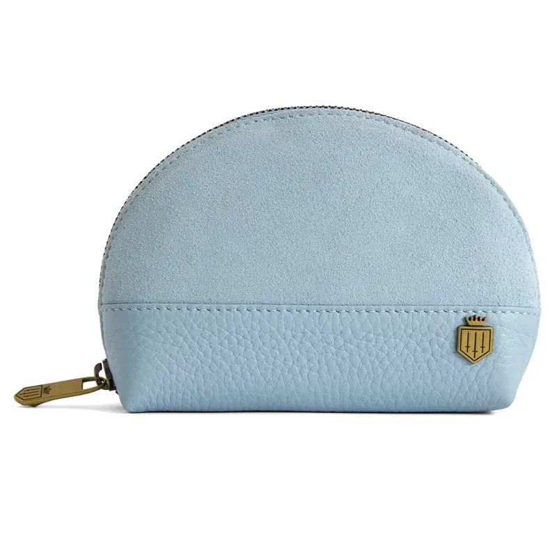 Fairfax and Favor Chiltern Coin Purse - Sky Blue Suede