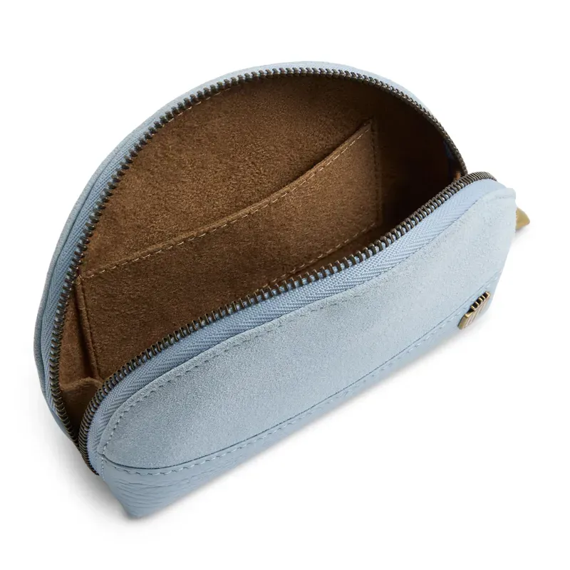 Fairfax and Favor Chiltern Coin Purse - Sky Blue Suede-2
