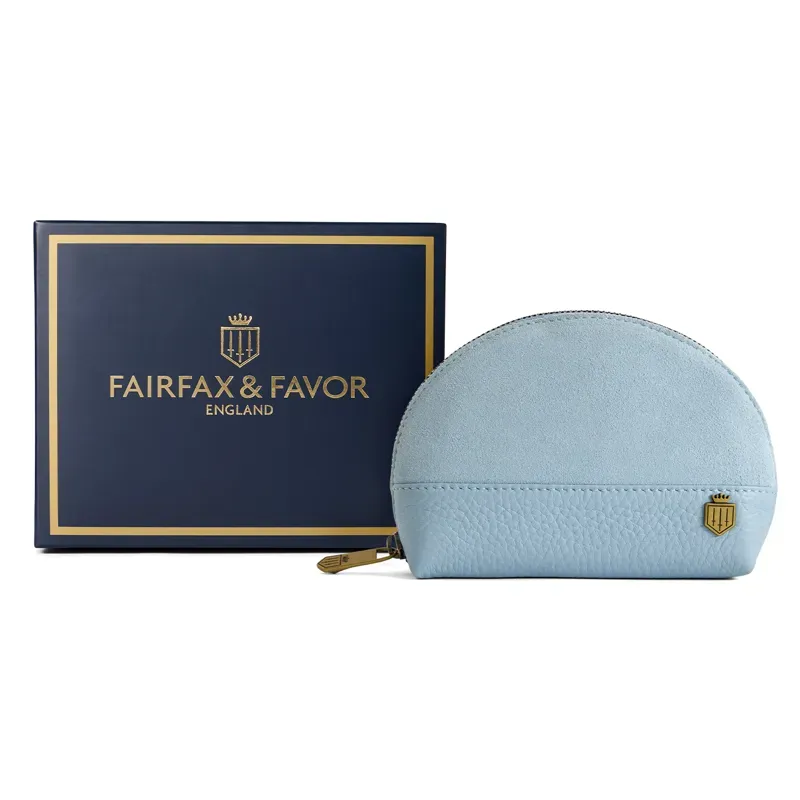 Fairfax and Favor Chiltern Coin Purse - Sky Blue Suede-4