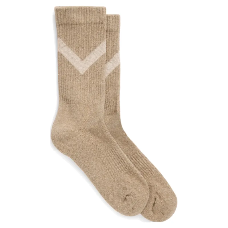 Fairfax and Favor Chevron Womens Crew Socks - Taupe