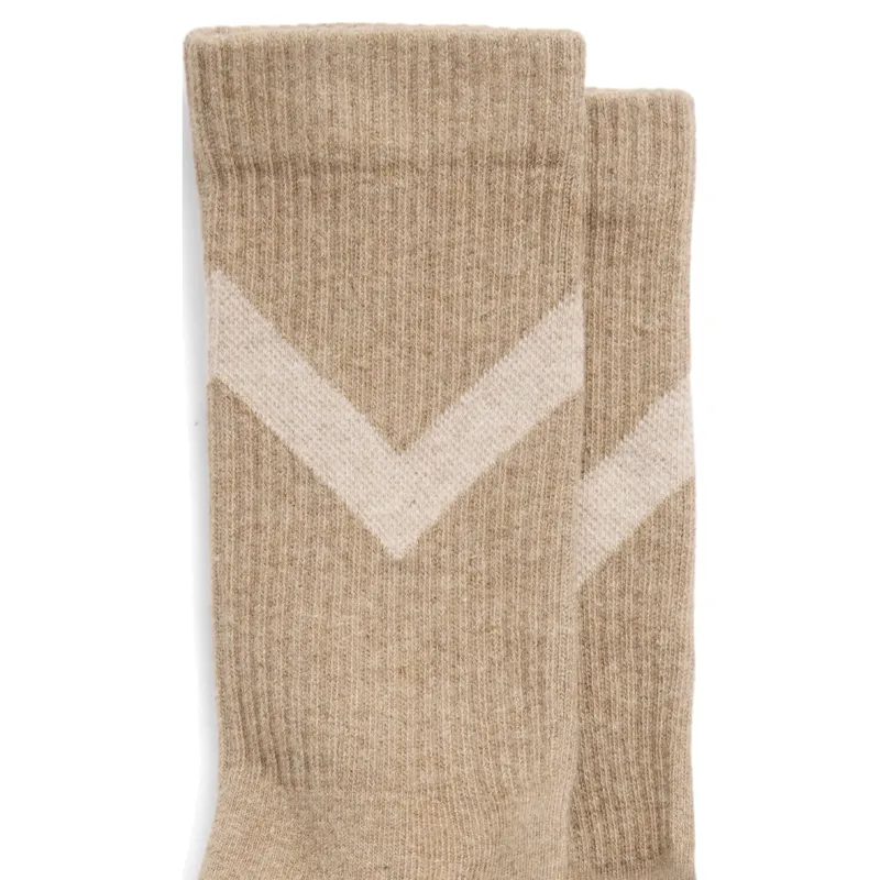 Fairfax and Favor Chevron Womens Crew Socks - Taupe-1