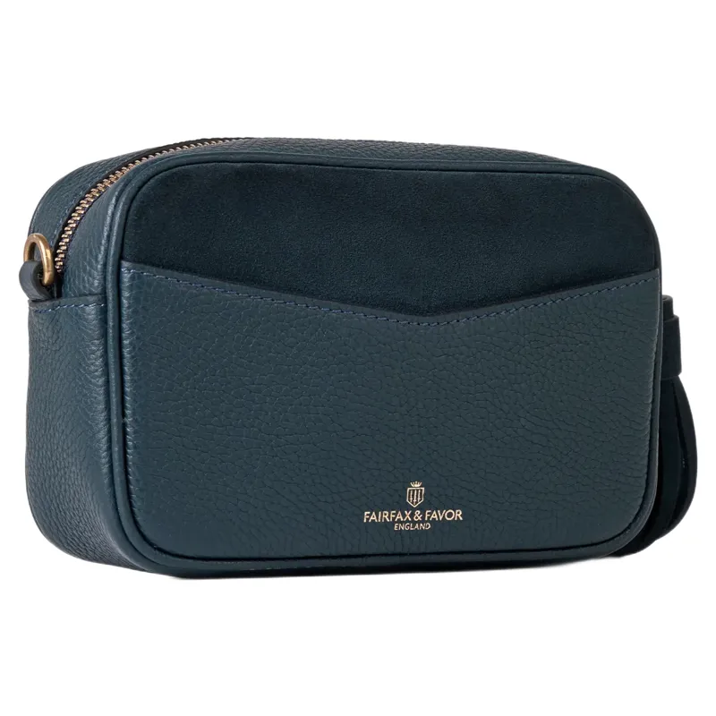 Fairfax and Favor Farnham Cross Body Bag - Teal Suede-2