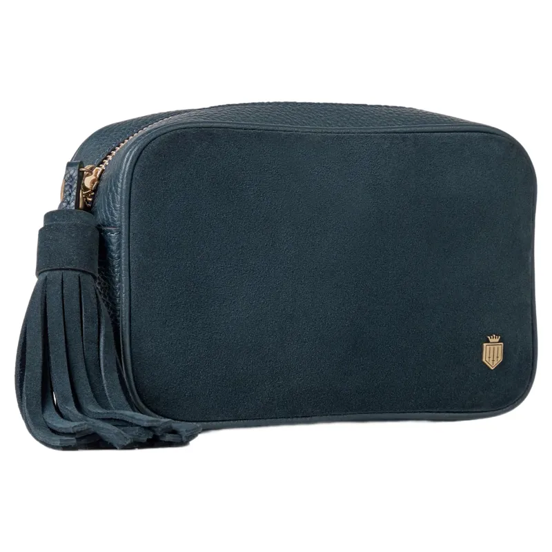 Fairfax and Favor Farnham Cross Body Bag - Teal Suede-1