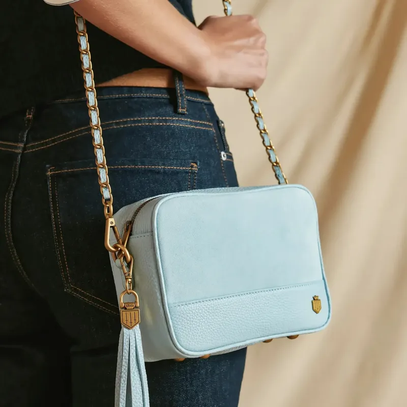 Fairfax and Favor Finsbury Handbag - Sky Blue-6