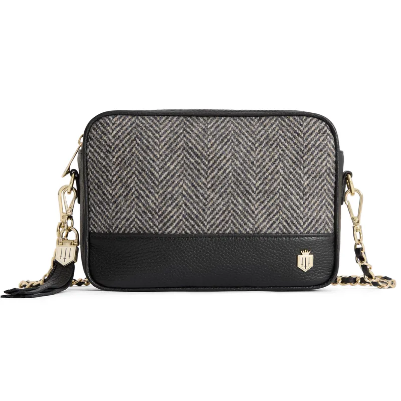 Fairfax and Favor Finsbury Handbag - Black Herringbone