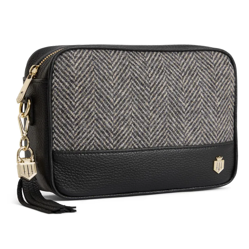 Fairfax and Favor Finsbury Handbag - Black Herringbone-3