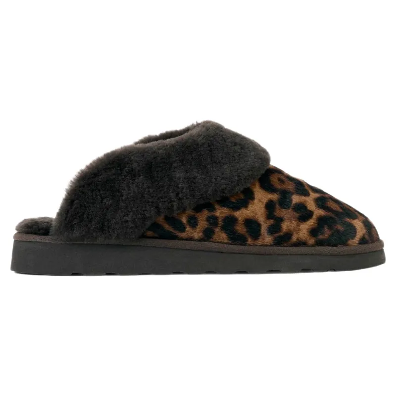 Fairfax and Favor Glencoe Womens Slippers - Leopard Haircalf-1
