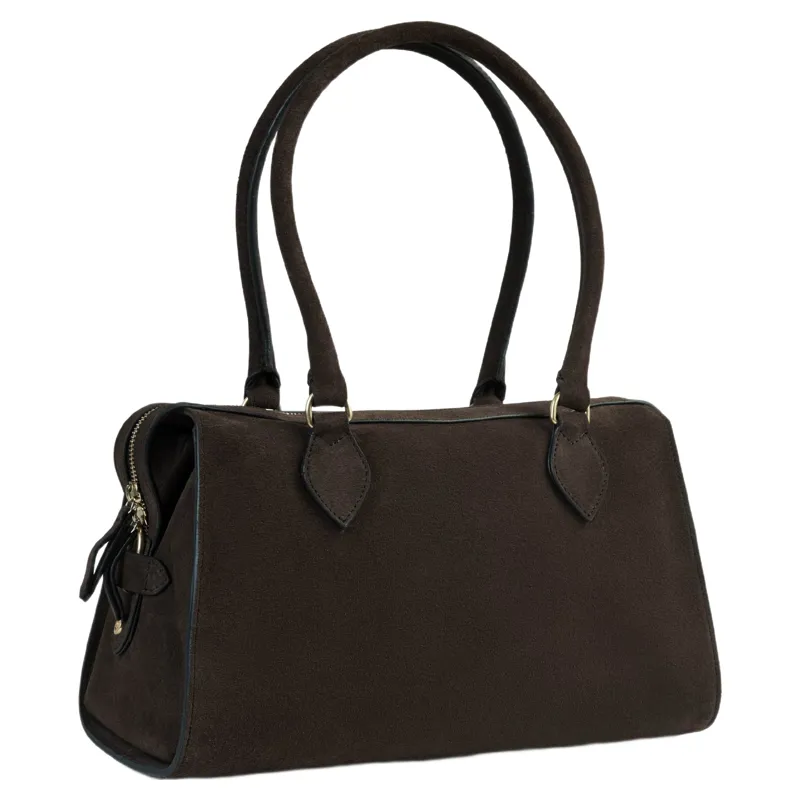 Fairfax and Favor Kew Womens Shoulder Bag - Chocolate/Suede-3