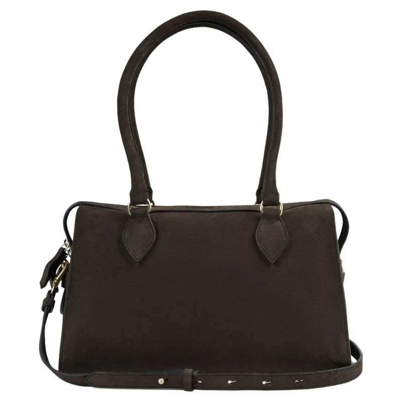 Fairfax and Favor Kew Womens Shoulder Bag - Chocolate/Suede