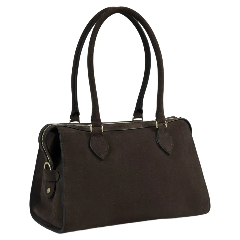 Fairfax and Favor Kew Womens Shoulder Bag - Chocolate/Suede-1
