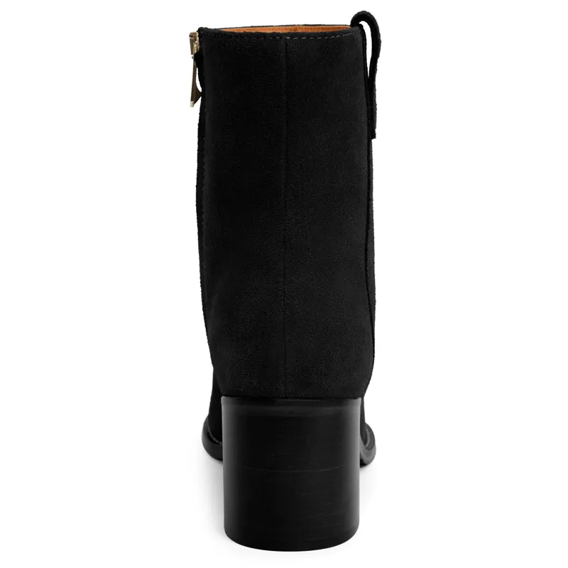 Fairfax and Favor Ludlow Womens Suede Heeled Ankle Boots -  Black-4