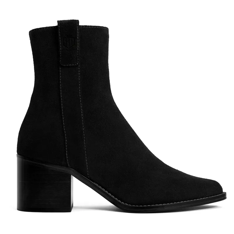 Fairfax and Favor Ludlow Womens Suede Heeled Ankle Boots -  Black-5