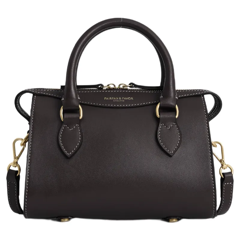 Fairfax and Favor Mini Kew Handle Bag - Mahogany