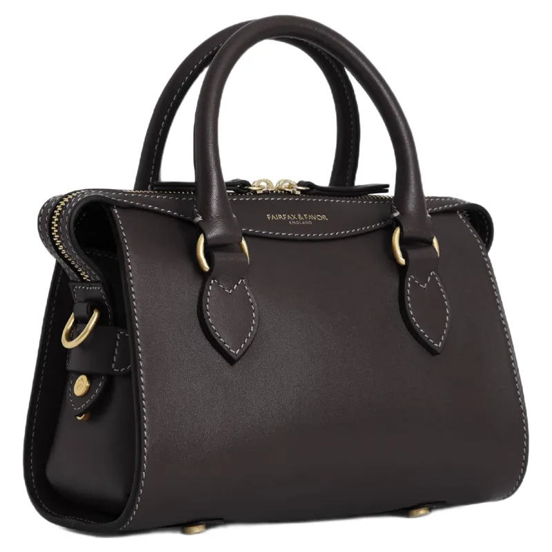 Fairfax and Favor Mini Kew Handle Bag - Mahogany-1