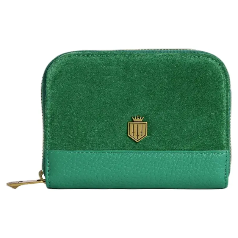 Fairfax and Favor Mini Salisbury Purse - Clover Green Suede