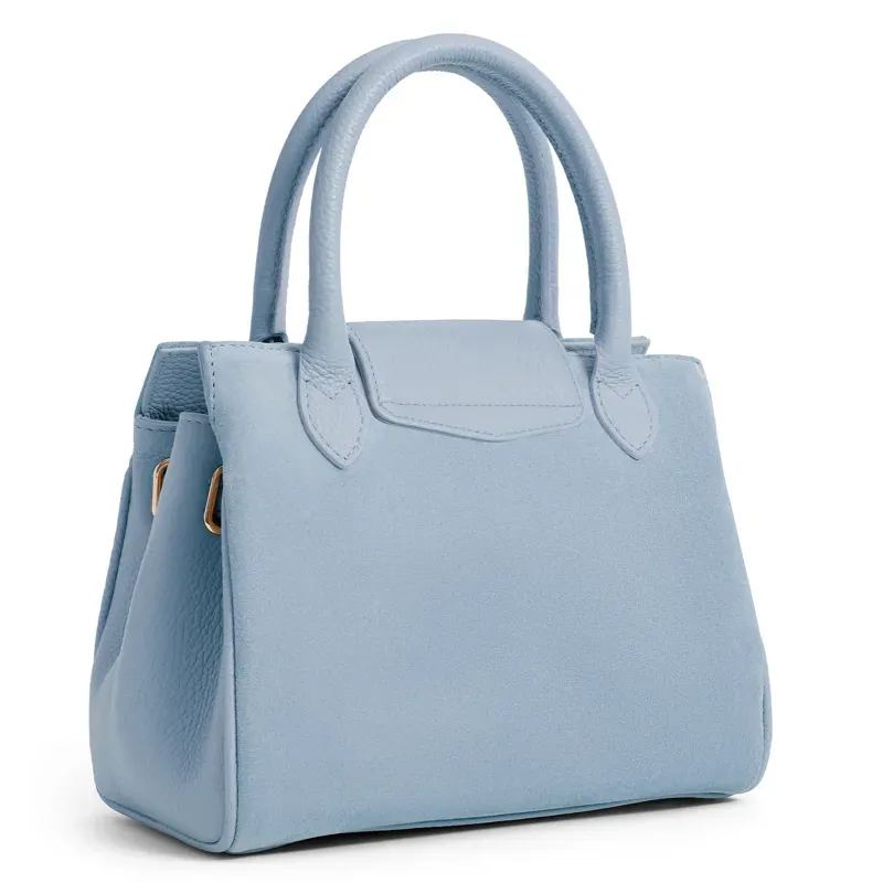 Fairfax and Favor Mini Windsor Handbag - Sky Blue Suede-2