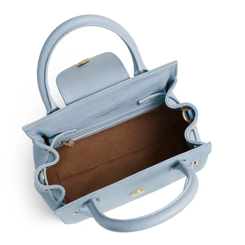 Fairfax and Favor Mini Windsor Handbag - Sky Blue Suede-3
