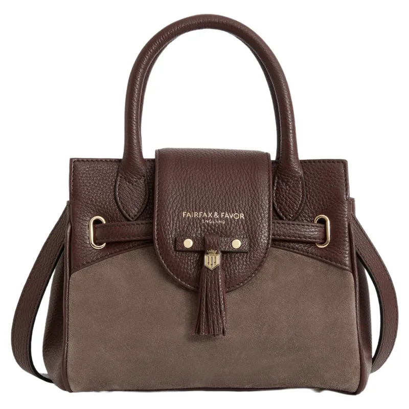 Fairfax and Favor Mini Windsor Handbag - Stockist Exclusive Port/Taupe