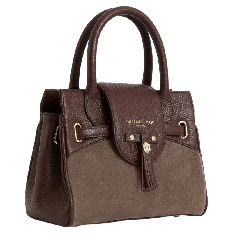Fairfax and Favor Mini Windsor Handbag - Stockist Exclusive Port/Taupe-3