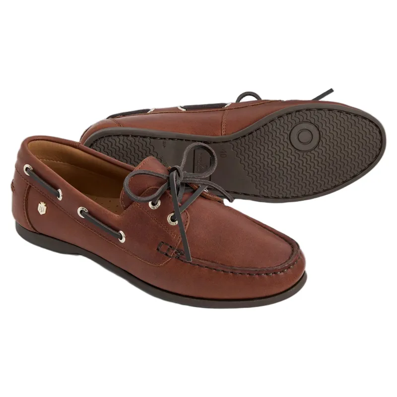 Fairfax and Favor Salcombe Womens Deck Shoes - Tan Leather