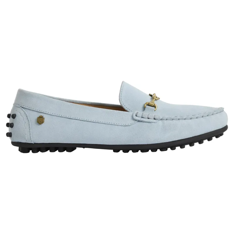 Fairfax and Favor Trinity Womens Drivers Shoes - Sky Blue Suede-2