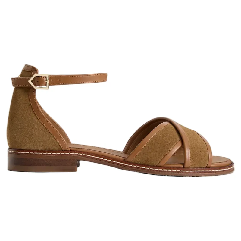 Fairfax and Favor Valencia Womens Suede Sandals - Tan Suede-1
