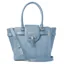 Fairfax and Favor Windsor Tote Bag - Sky Blue Suede