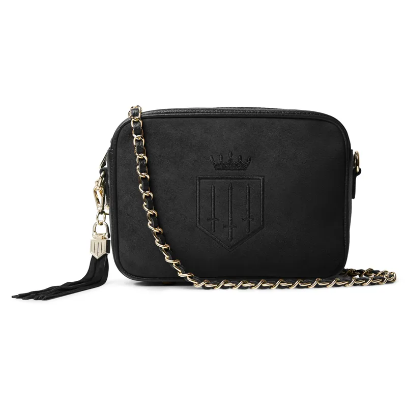 Fairfax and Favor Finsbury Handbag - Black Suede-2