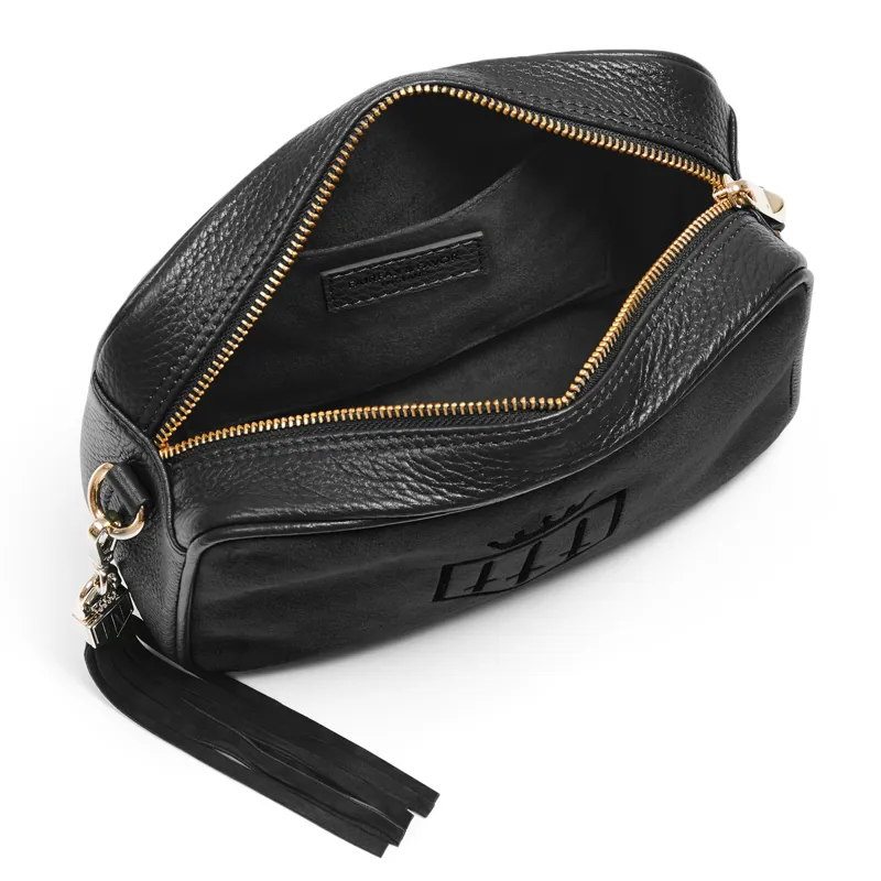 Fairfax and Favor Finsbury Handbag - Black Suede-3