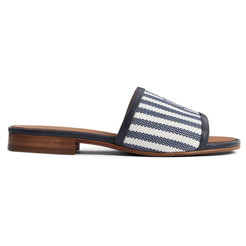 Fairfax and Favor Heacham Ladies Sandals - Navy Stripe-2