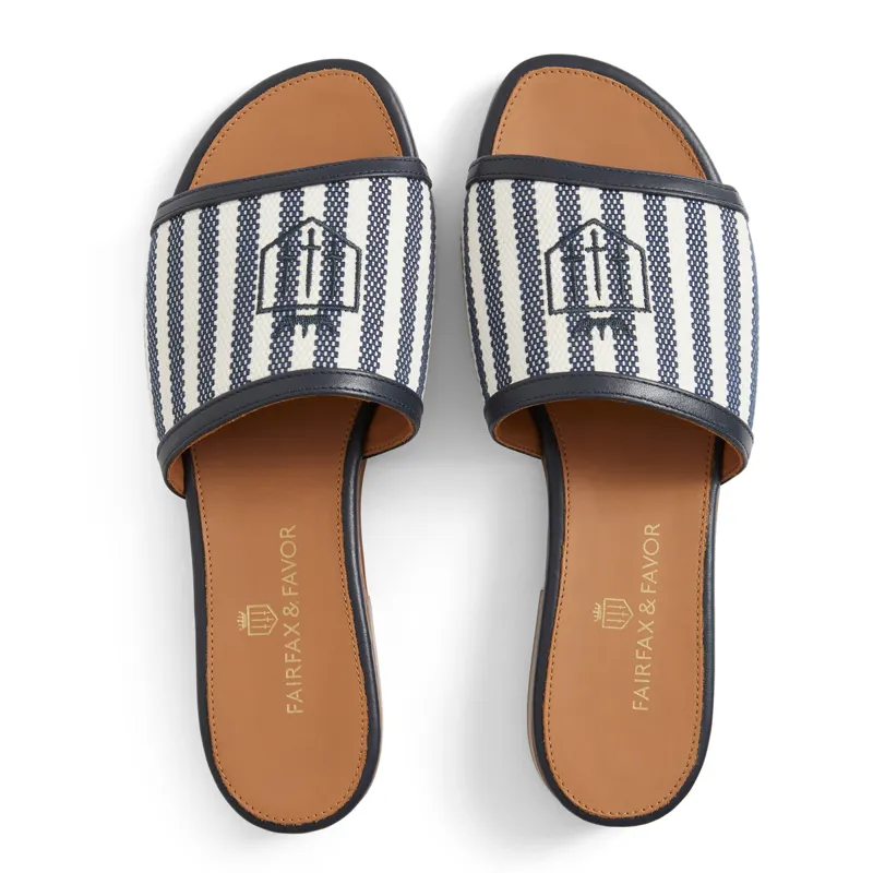 Fairfax and Favor Heacham Ladies Sandals - Navy Stripe-3