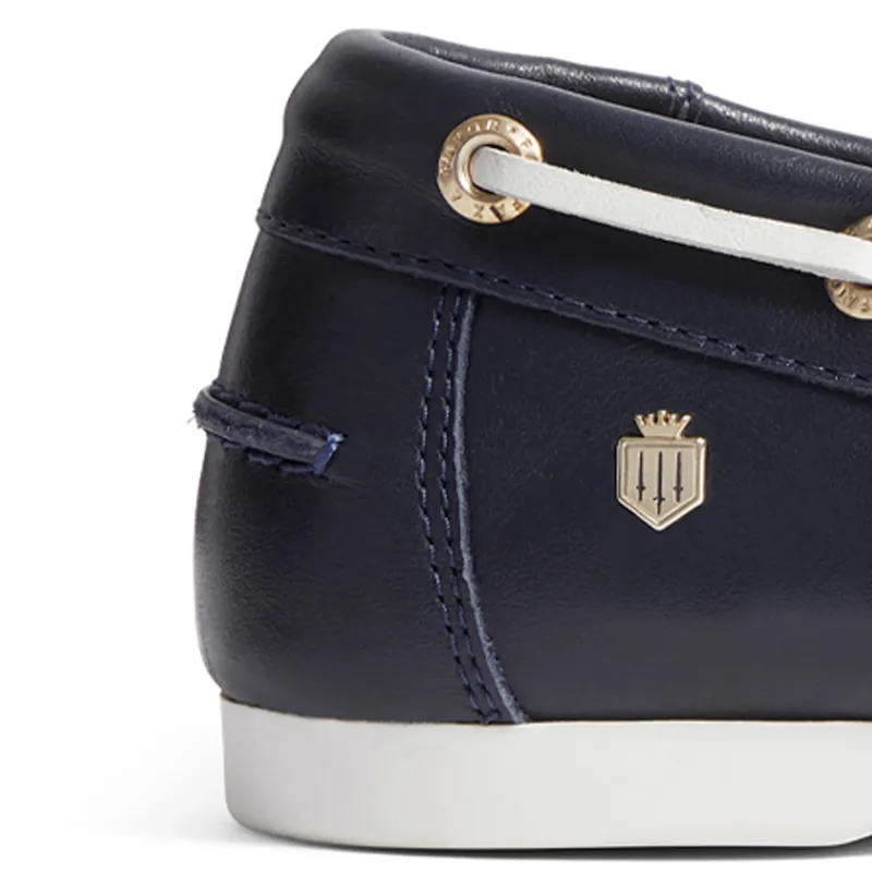 Fairfax and Favor Salcombe Ladies Deck Shoes - Navy Leather-1