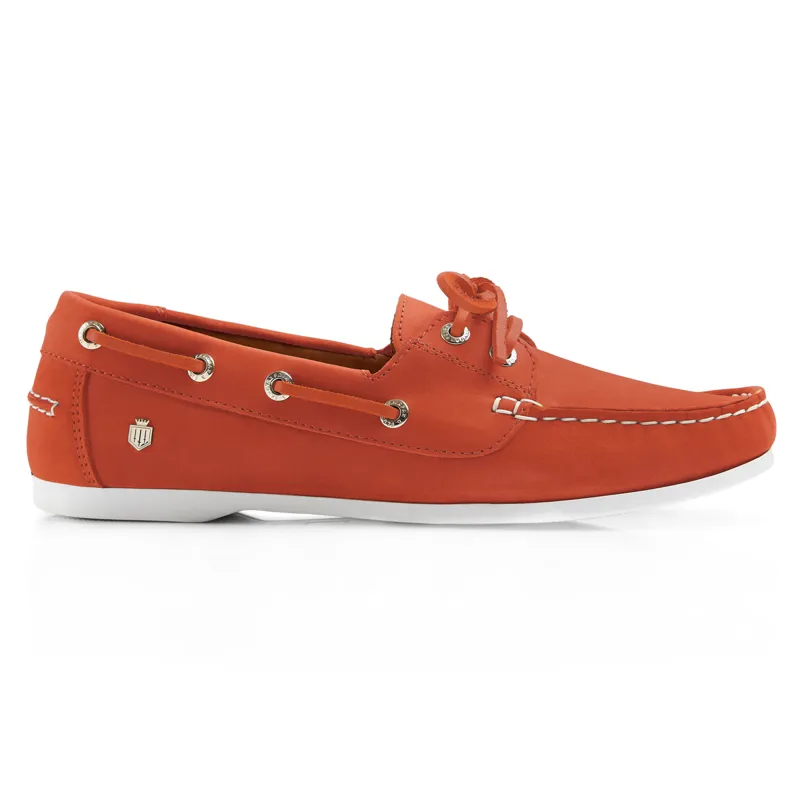 Fairfax and Favor Salcombe Ladies Deck Shoes - Sunset Orange-1