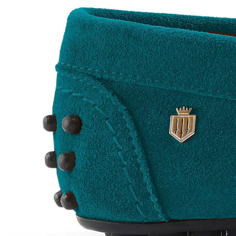 Fairfax and Favor Trinity Ladies Drivers Shoes - Stockist Exclusive Ocean Suede-2