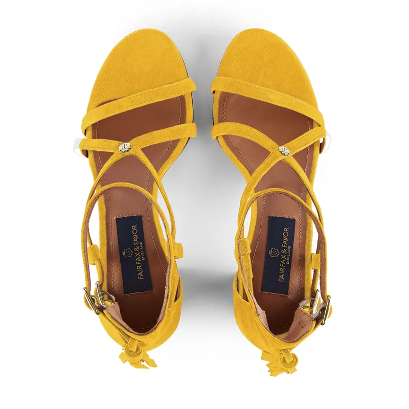 Fairfax and Favor Heeled Brancaster Sandals - Mango-2