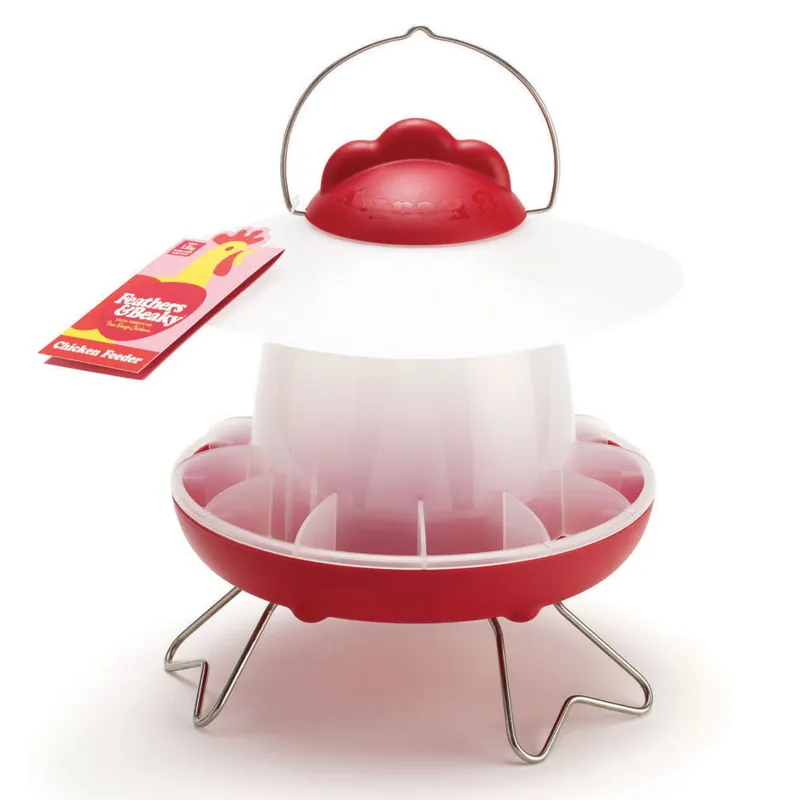 Feathers and Beaky Chicken Feeder with Lid