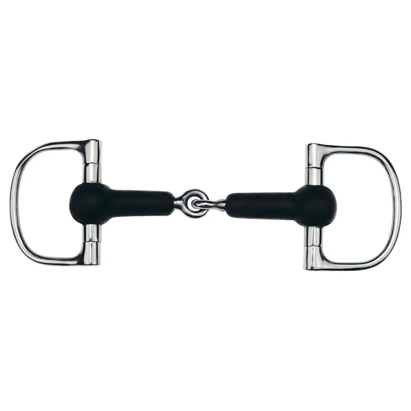 Feeling Jointed Rubber Dee Snaffle Bit