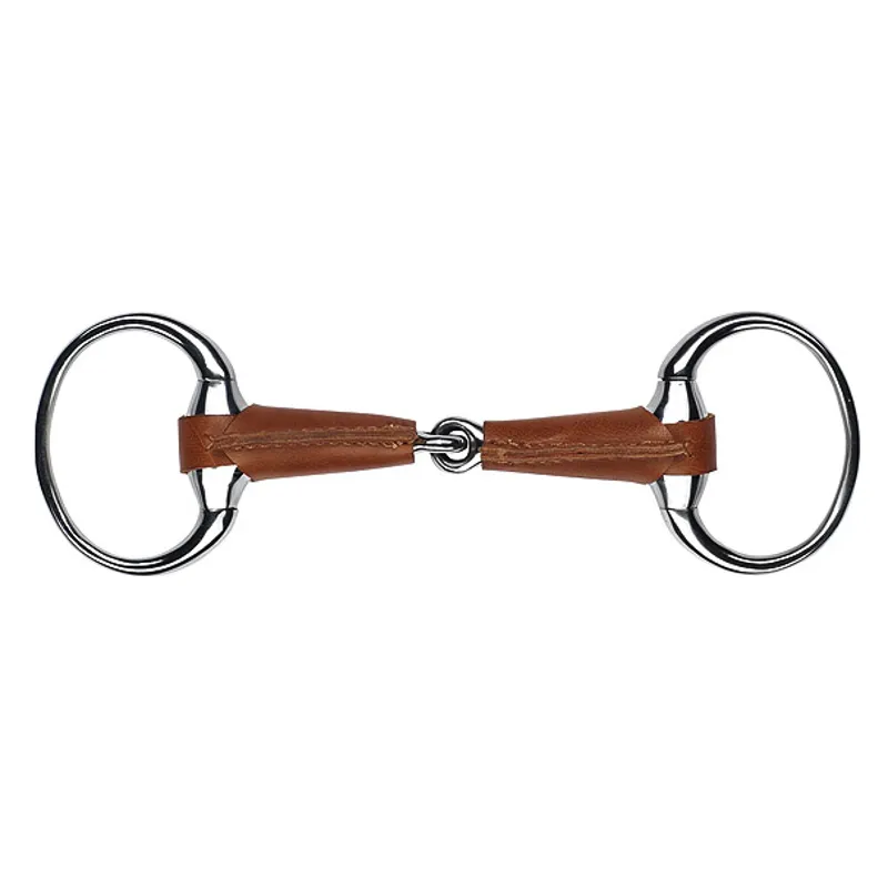 Feeling Leather Covered Jointed Eggbutt Bit