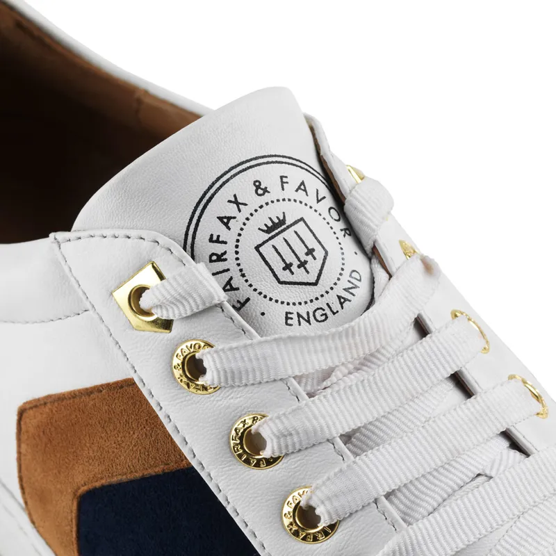 Fairfax and Favor Alexandra Trainers - Tan/Navy-3